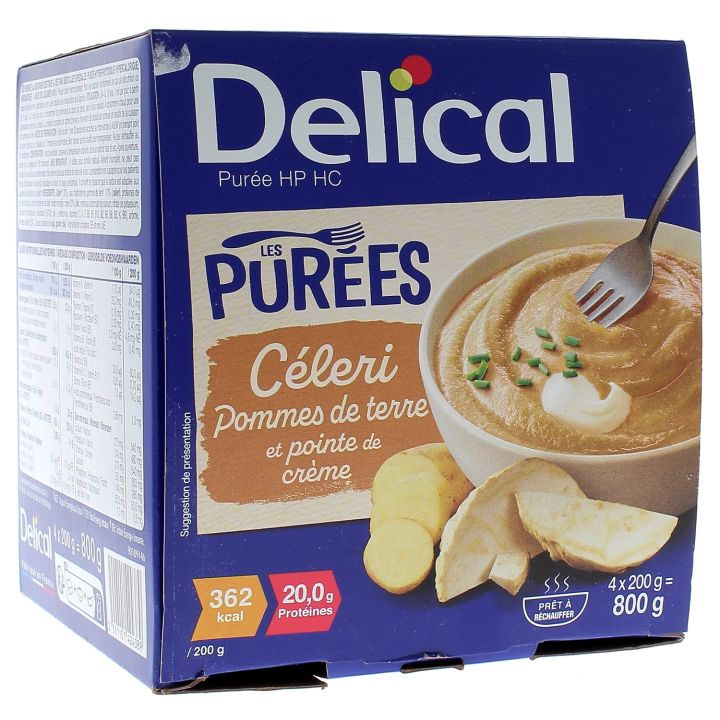 Delical Püree HP/HC Sellerie Kartoffeln und einen Hauch von Sahne - 4 Schalen à 200ml