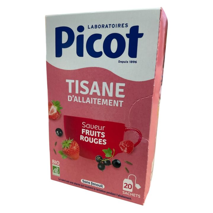 Stilltee mit rotem Fruchtgeschmack von Picot - 20 Beutel pro Packung