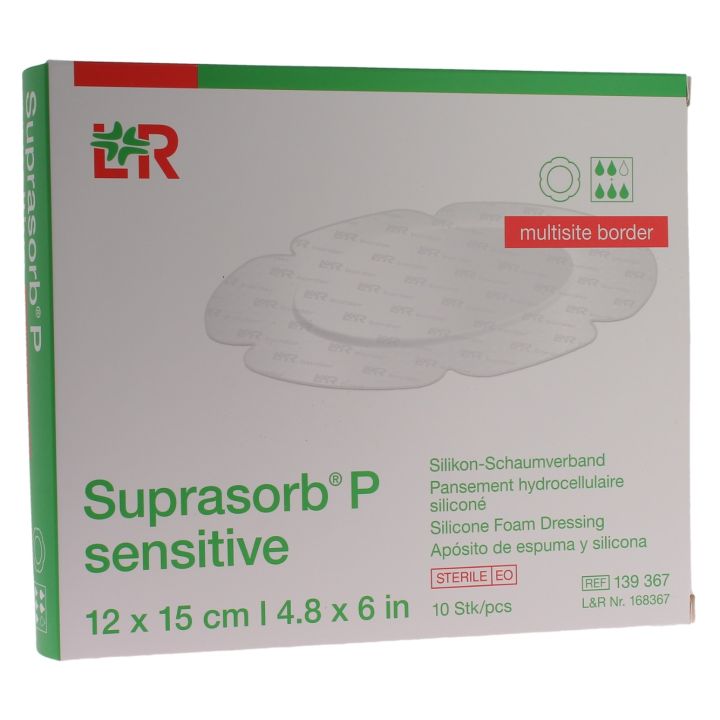 Suprasorb P sensitive multisite Lohmann & Rauscher - 10 Einheiten von 12x15 cm