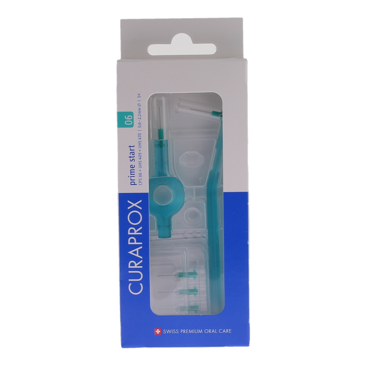 Set von Interdentalbürsten Prime Start Größe 06 Curaprox - Packung mit 5 Bürsten