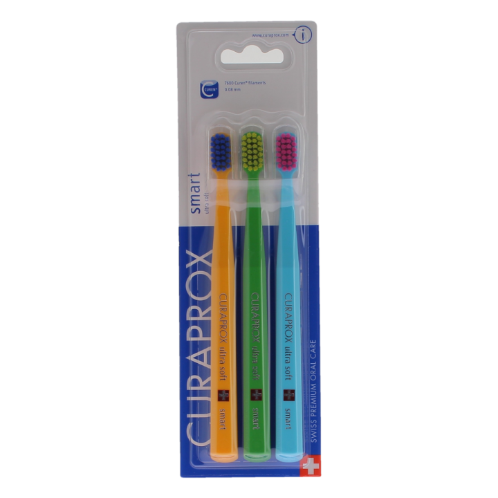 Curaprox cs smart ultra soft Zahnbürste - 3er-Pack Zahnbürsten