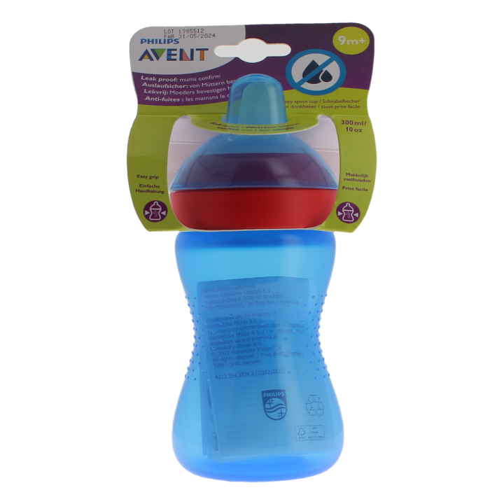 Avent Becher mit weichem Auslauf blau ab 9 Monaten Philips - Becher mit 300ml