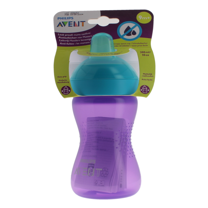 Avent Becher mit weichem Auslauf lila ab 9 Monaten Philips - Becher mit 300ml