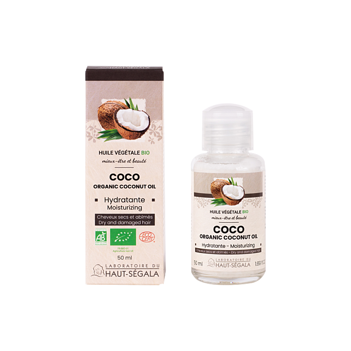Bio-Kokosöl Feuchtigkeitsspendend Laboratoire Haut-Ségala - Flasche 50 ml