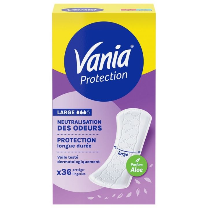 Breite Schutz Geruchsneutralisation Vania - Schachtel mit 36 Slipeinlagen