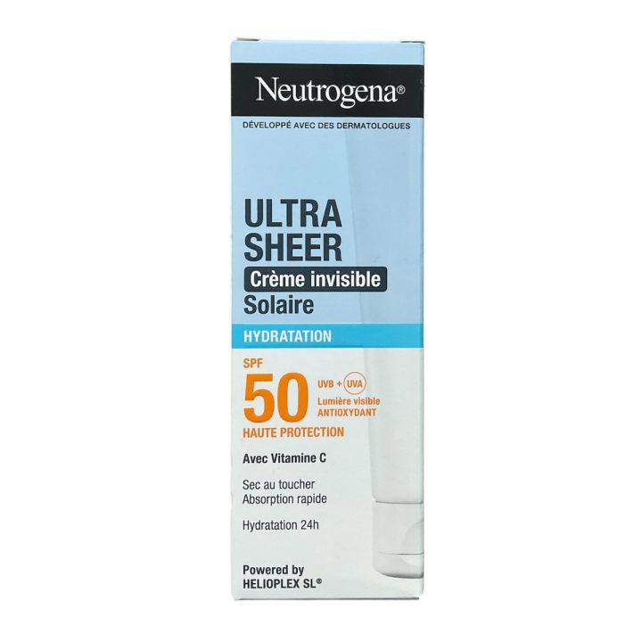 Ultra Sheer unsichtbare Sonnencreme Feuchtigkeit SPF50 Neutrogena - Tube mit 50ml