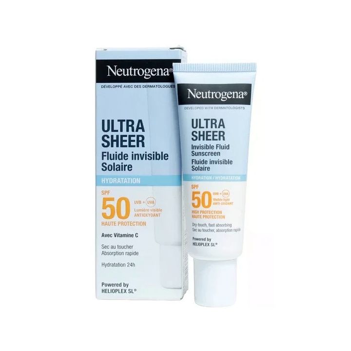 Ultra Sheer Unsichtbare Sonnenfluid Hydratation SPF50 Neutrogena - 50ml Tube