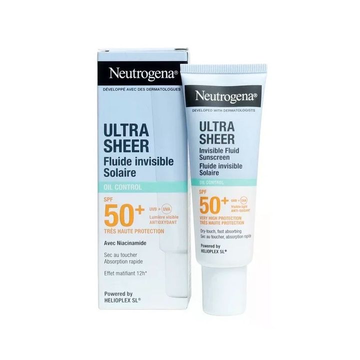 Ultra Sheer Unsichtbares Sonnenfluid Öl-Kontrolle SPF50+ Neutrogena - 50ml Tube