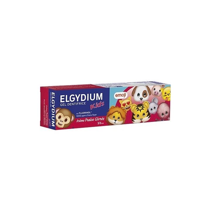 Zahnpasta für Kinder von 3-6 Jahren mit gefrorenem Erdbeeraroma Elgydium Kids - Tube mit 50 ml