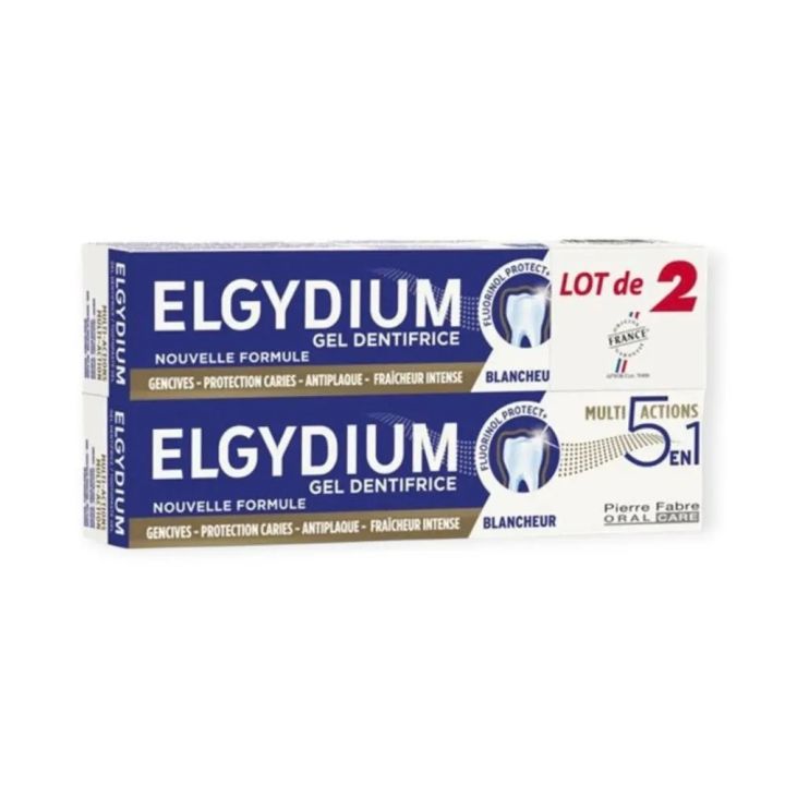 Zahnpasta Multi-Actions 5in1 Elgydium - 2 Tuben à 75 ml