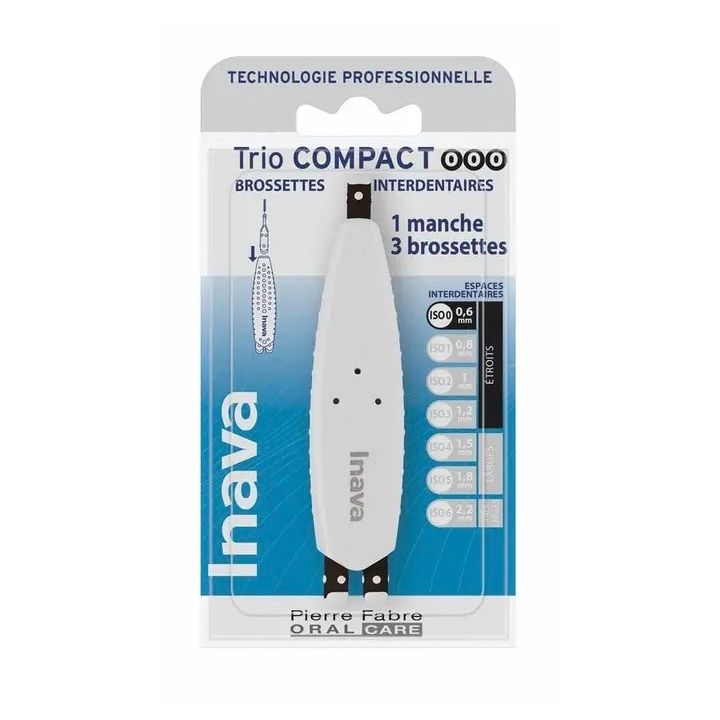 Brossetten Trio Compact 0,6 mm Inava - 1 Griff und 3 Brossetten