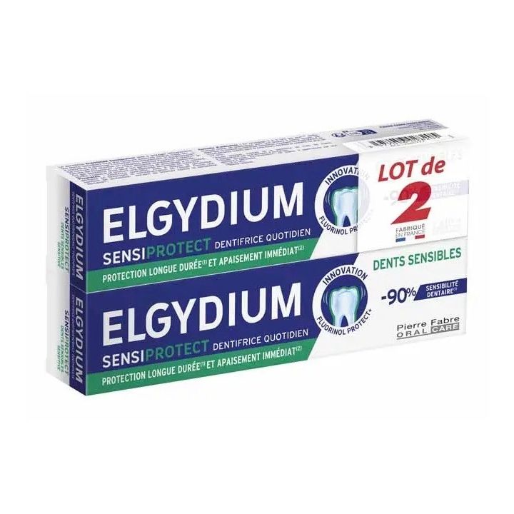 Zahnpasta für empfindliche Zähne Elgydium - 2er-Pack mit 75 ml Tuben