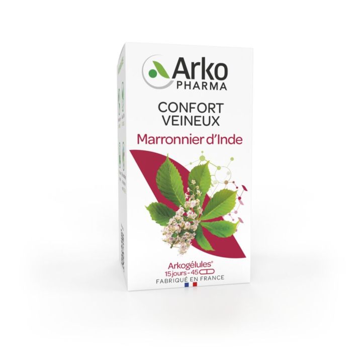 Arkogélules Rosskastanie bio Arkopharma - Packung mit 45 Kapseln