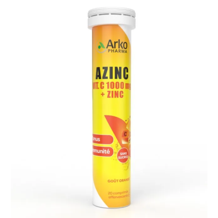 Azinc vit.c 1000mg + zinc Arkopharma - Tube mit 20 Tabletten