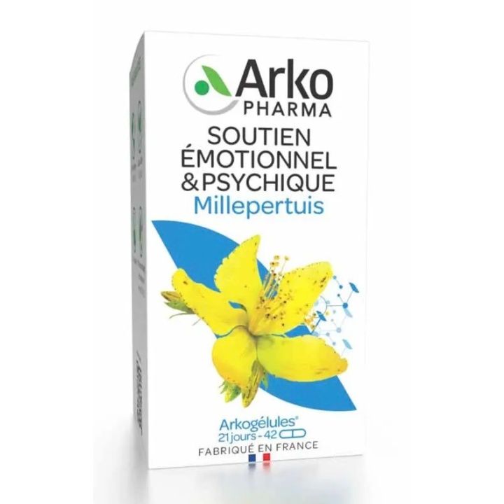 Arkogélules Emotionale und psychische Unterstützung Johanniskraut Arkopharma - Packung mit 42 Kapseln