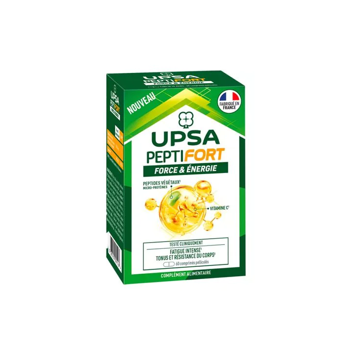 PeptiFort Kraft & Energie Upsa - Packung mit 60 Tabletten