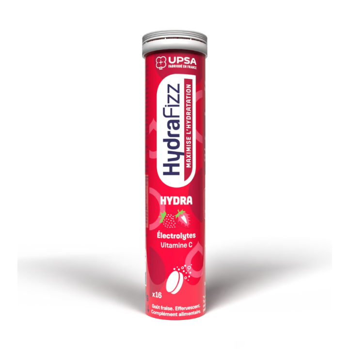 HydraFizz Hydra Geschmack Erdbeere Upsa - Tube mit 16 Brausetabletten