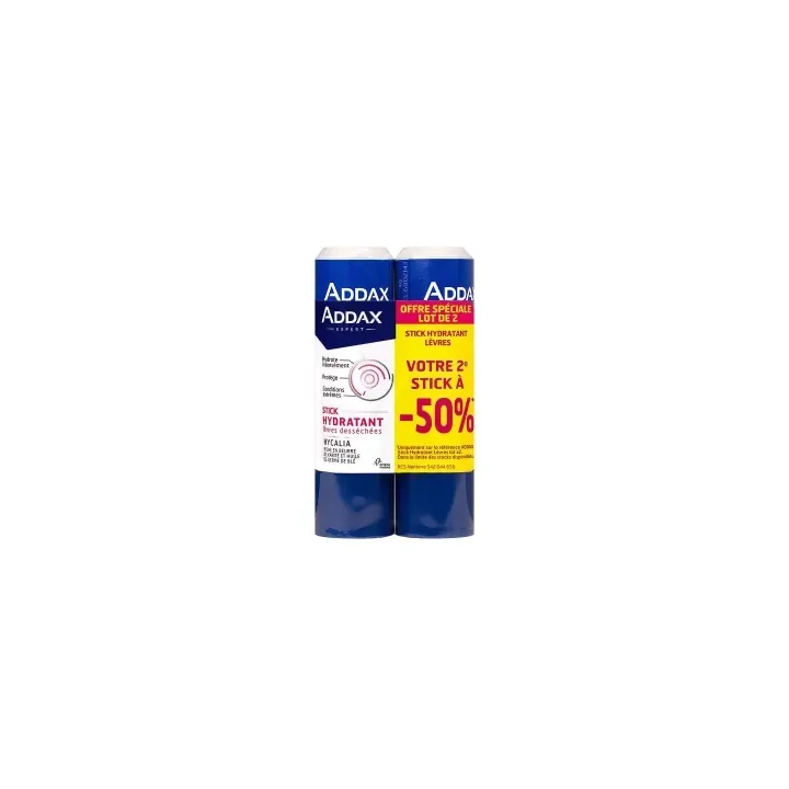 Feuchtigkeitsstift für Lippen Addax - 2er-Pack Sonderangebot 2. zum halben Preis