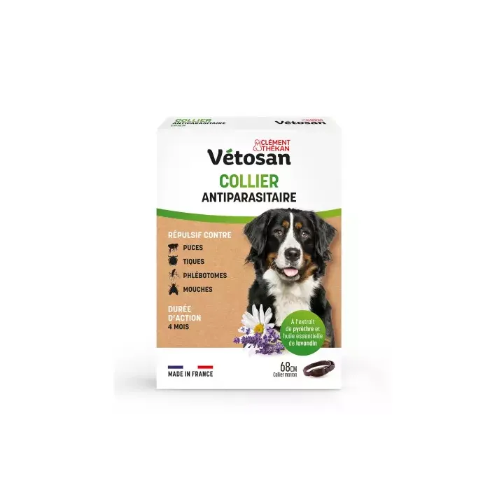 Vétosan Floh- und Zeckenhalsband für Hunde Clément Thékan - Halsband von 68 cm