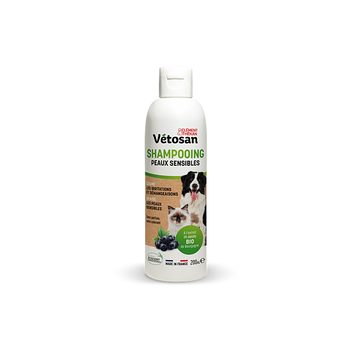 Vétosan ShampooIng empfindliche Haut Clément Thékan - Flasche mit 200 ml