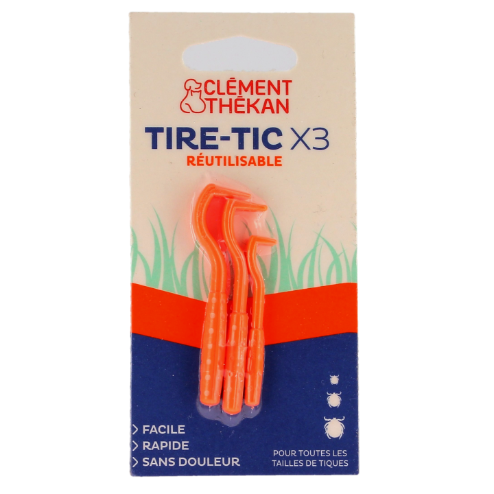 Tire-tic Clément Thékan - 3 wiederverwendbare Zeckenentferner