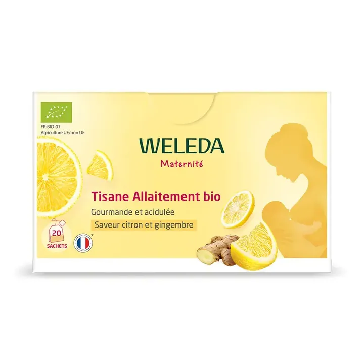 Bio-Stilltee für die Stillzeit mit Zitronen- und Ingwergeschmack von Weleda - 20 Beutel pro Packung