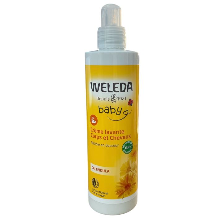 Körper- und Haarwaschcreme Calendula Weleda Baby - Pumpflasche 400 ml