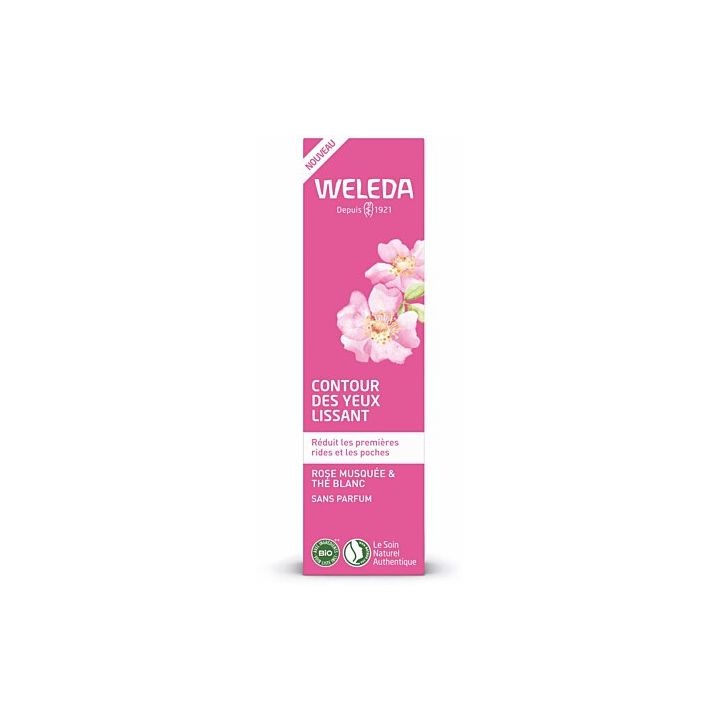 Augenfältchen glättende Wildrosen- und Weißtee-Creme von Weleda - 12 ml Tube