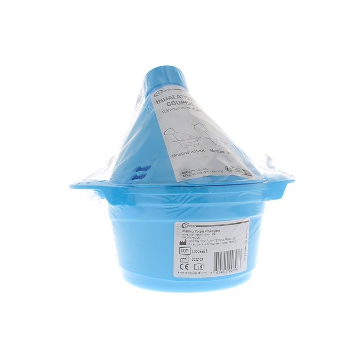 Kunststoffinhalator 2 Maskengrößen für Kinder/Erwachsene Cooper - ein Inhalator