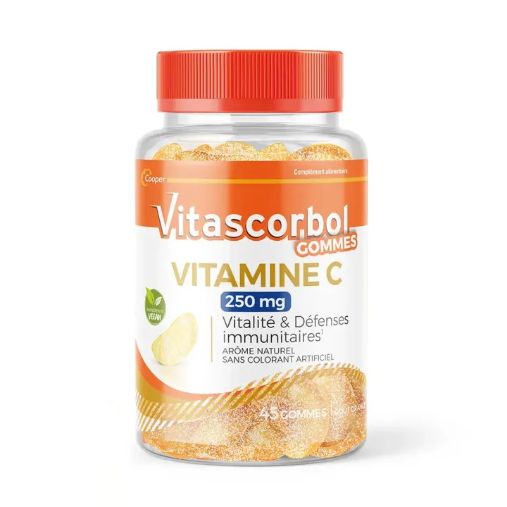 Vitamin C 250mg Gummis Orangegeschmack Vitascorbol - 45 Gummis pro Dose