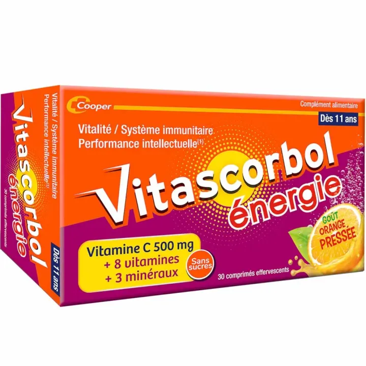 Vitascorbol Energie - Packung mit 30 Brausetabletten