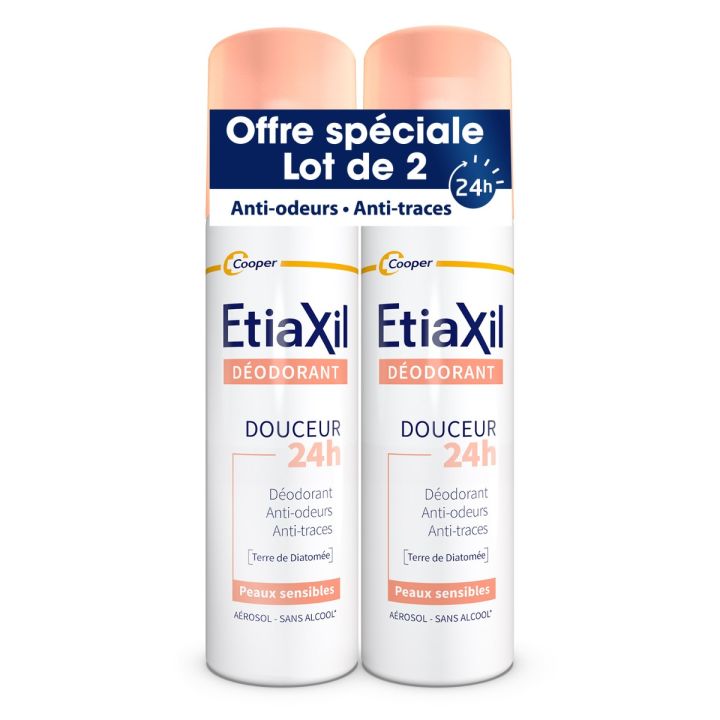 Aluminiumfreies Sanft-Deodorant Etiaxil - 2er-Pack mit 150 ml Sprays