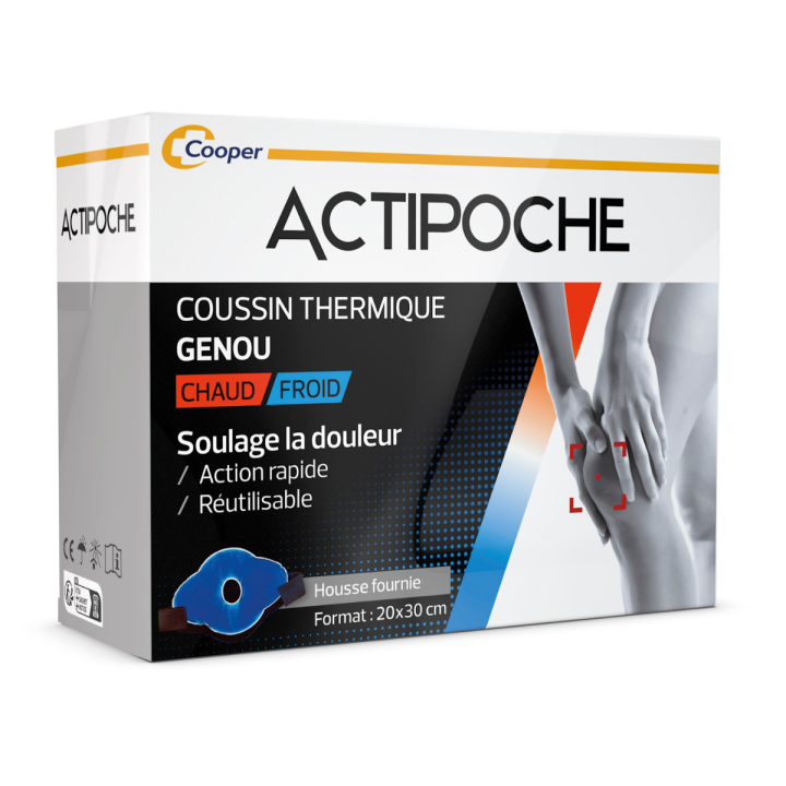 Actipoche Wärmekissen Knie Cooper - Schachtel mit 1 Actipoche 20 x 30 cm