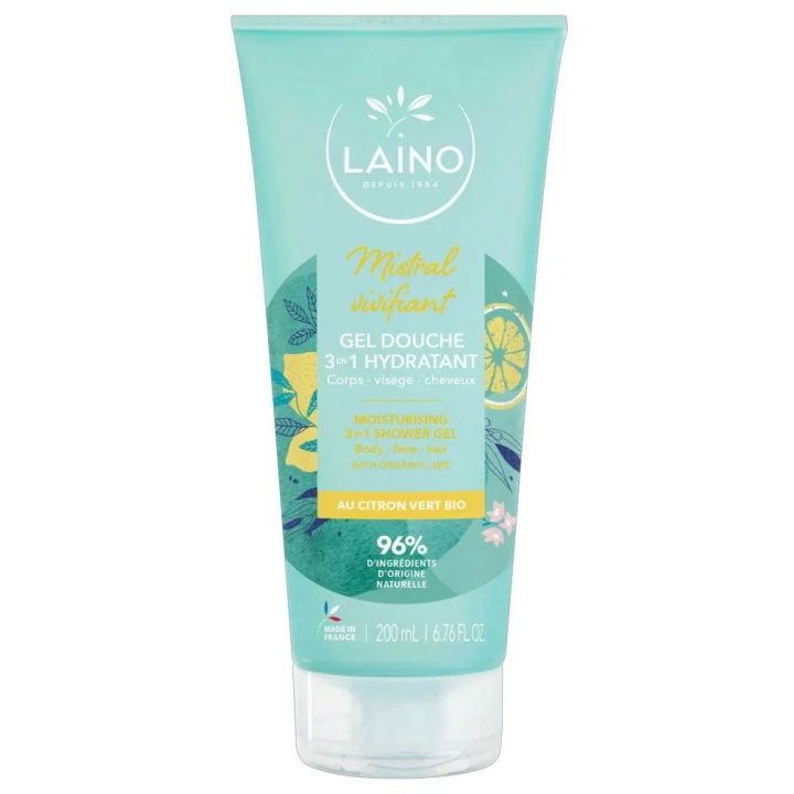 Duschgel 3in1 feuchtigkeitsspendend Mistral Belebend mit Bio-Limette Laino - Tube mit 200ml
