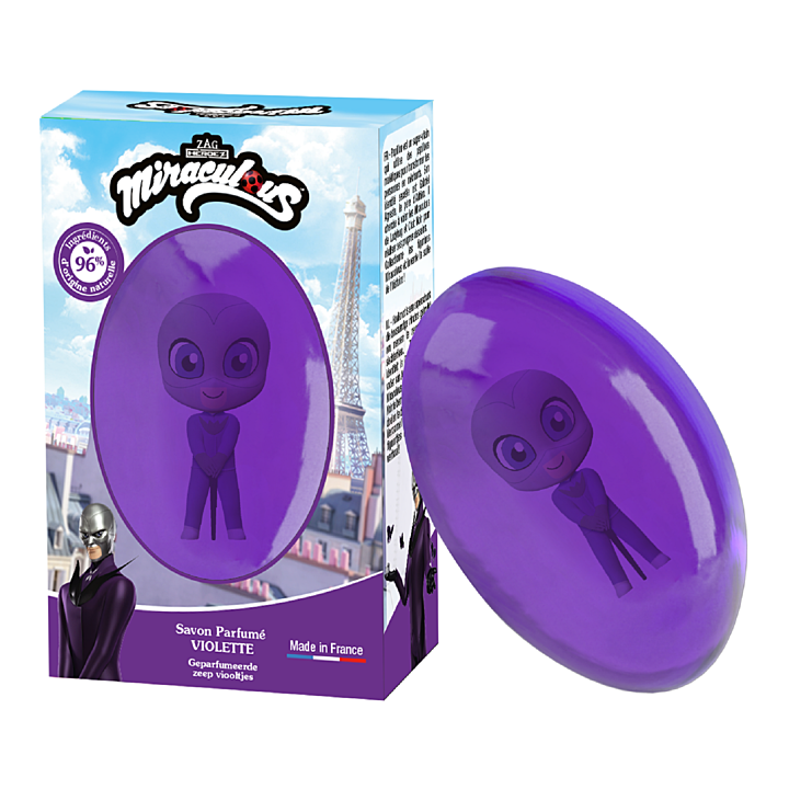 Festseife Veilchen Schmetterlingsfigur Le Comptoir du Bain x Miraculous - 75g Stück