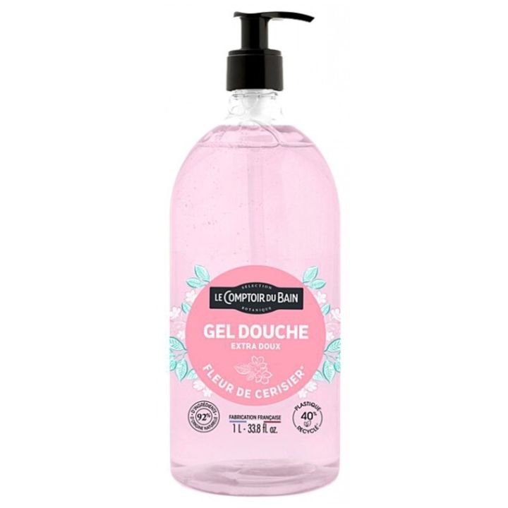 Duschgel Kirschblüte Le Comptoir du Bain - Pumpflasche 1L