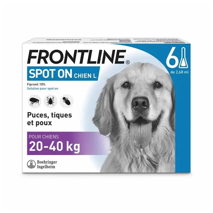 Spot On Hund 20-40 kg Frontline - 6 Pipetten zu 2,68 ml