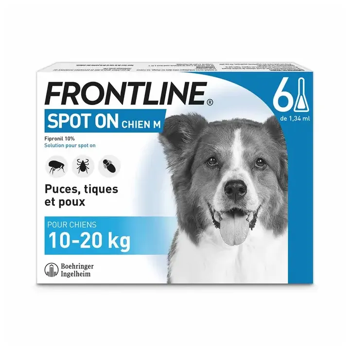 Spot On Hunde 10-20 kg Frontline - 6 Pipetten zu 1,34 ml