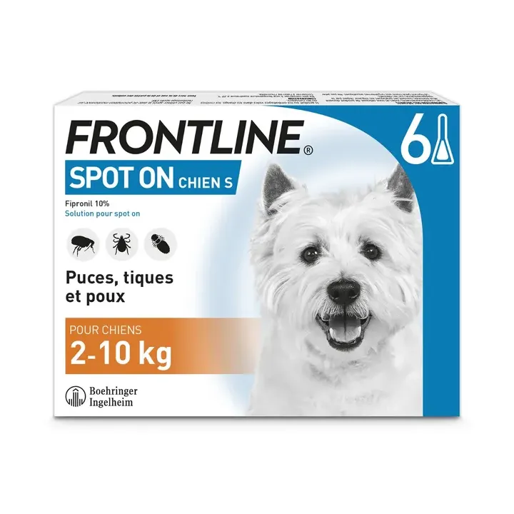 Spot On Hunde 2-10 kg Frontline - 6 Pipetten à 0,67 ml