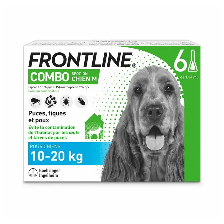 Frontline Combo Spot-On Hunde 10-20 kg - 6 Pipetten zu 1,34 ml
