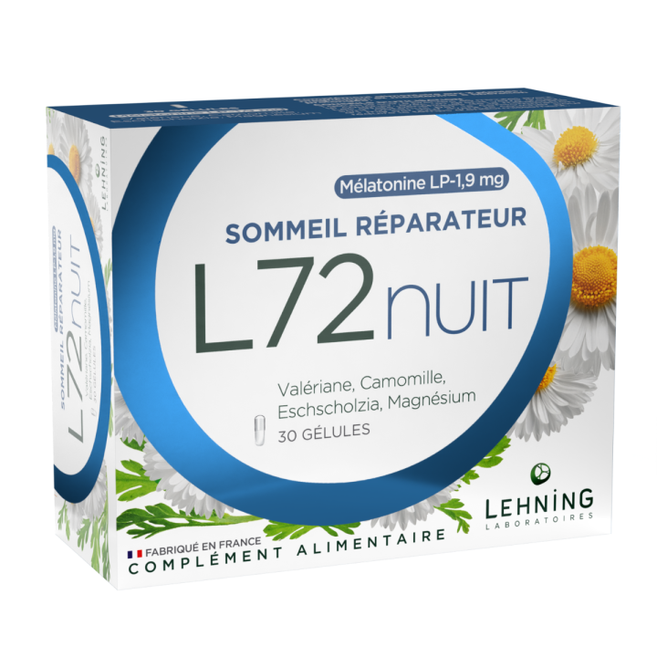 L72nuit erholsamer Schlaf Lehning - Packung mit 30 Kapseln