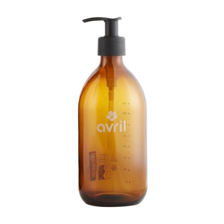 Wiederverwendbare Flasche aus bernsteinfarbenem Glas Avril - leere Flasche mit 500 ml