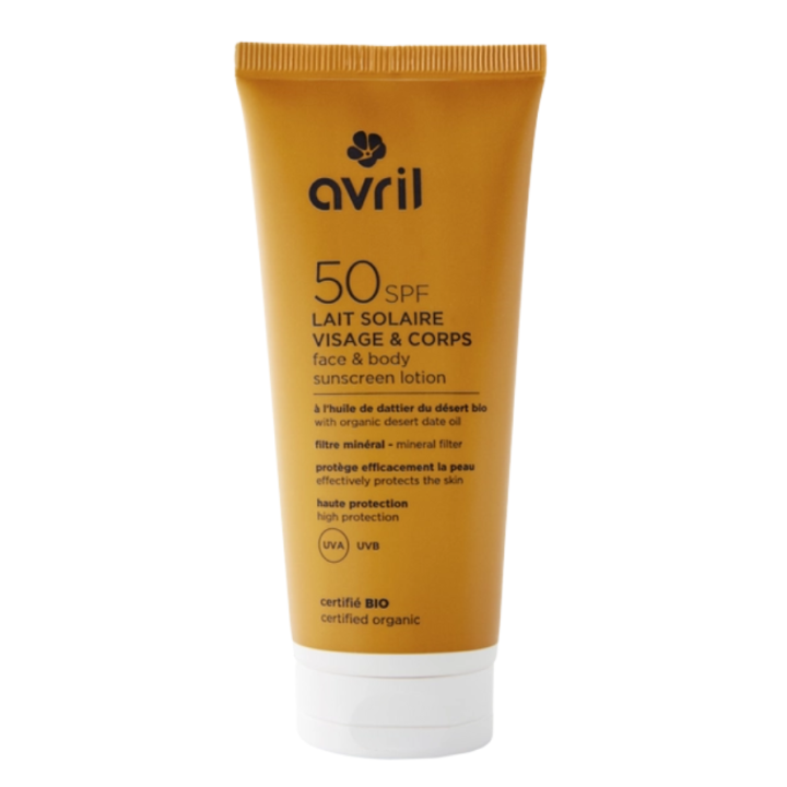Sonnenschutzmilch Gesicht & Körper LSF50 April - Tube mit 100ml