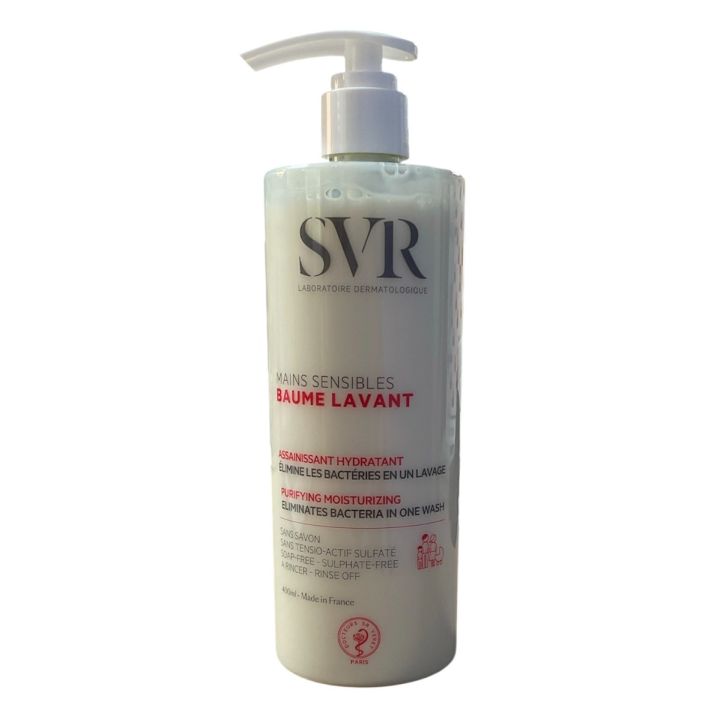 Reinigende, feuchtigkeitsspendende Handseife für empfindliche Hände SVR - Pumpflasche 400ml