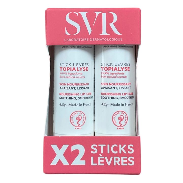 Topialyse Lippenbalsam SVR - 2er-Pack mit 4g Sticks