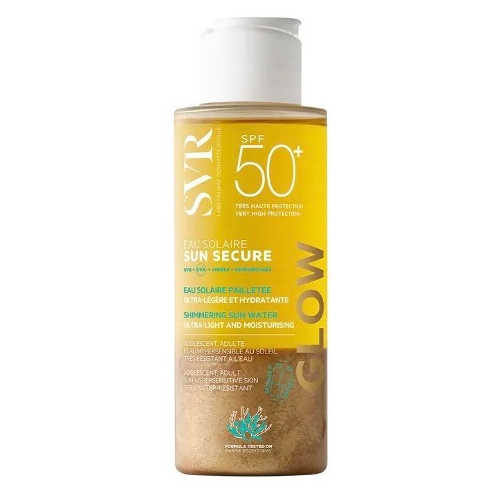 Sun Secure Glow glitzernde Sonnenwasser SPF50+ SVR - Flasche mit 100ml