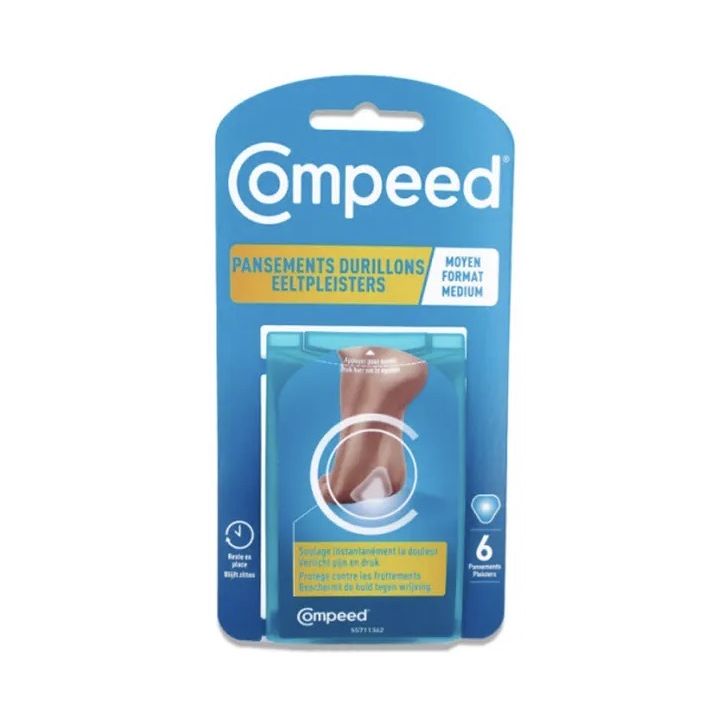 Hühneraugenpflaster mittel Compeed - Packung mit 6 Pflastern