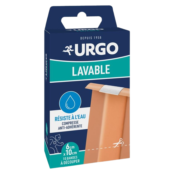 Wasserfeste waschbare Urgo-Bandagen - 10 Bandagen zum Zuschneiden 10cm x 6cm