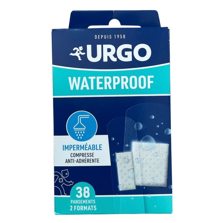 Wasserdichte Pflaster Urgo - Schachtel mit 38 Pflastern in 2 Größen