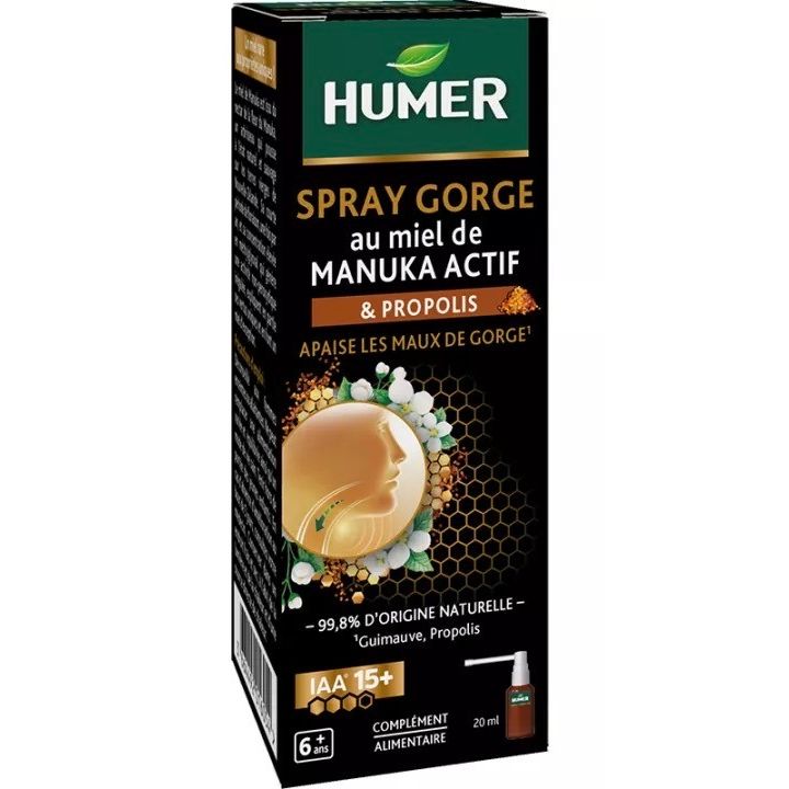 Manuka-Honig- und Propolis-Spray IAA 15+ Humer - Spray mit 20 ml